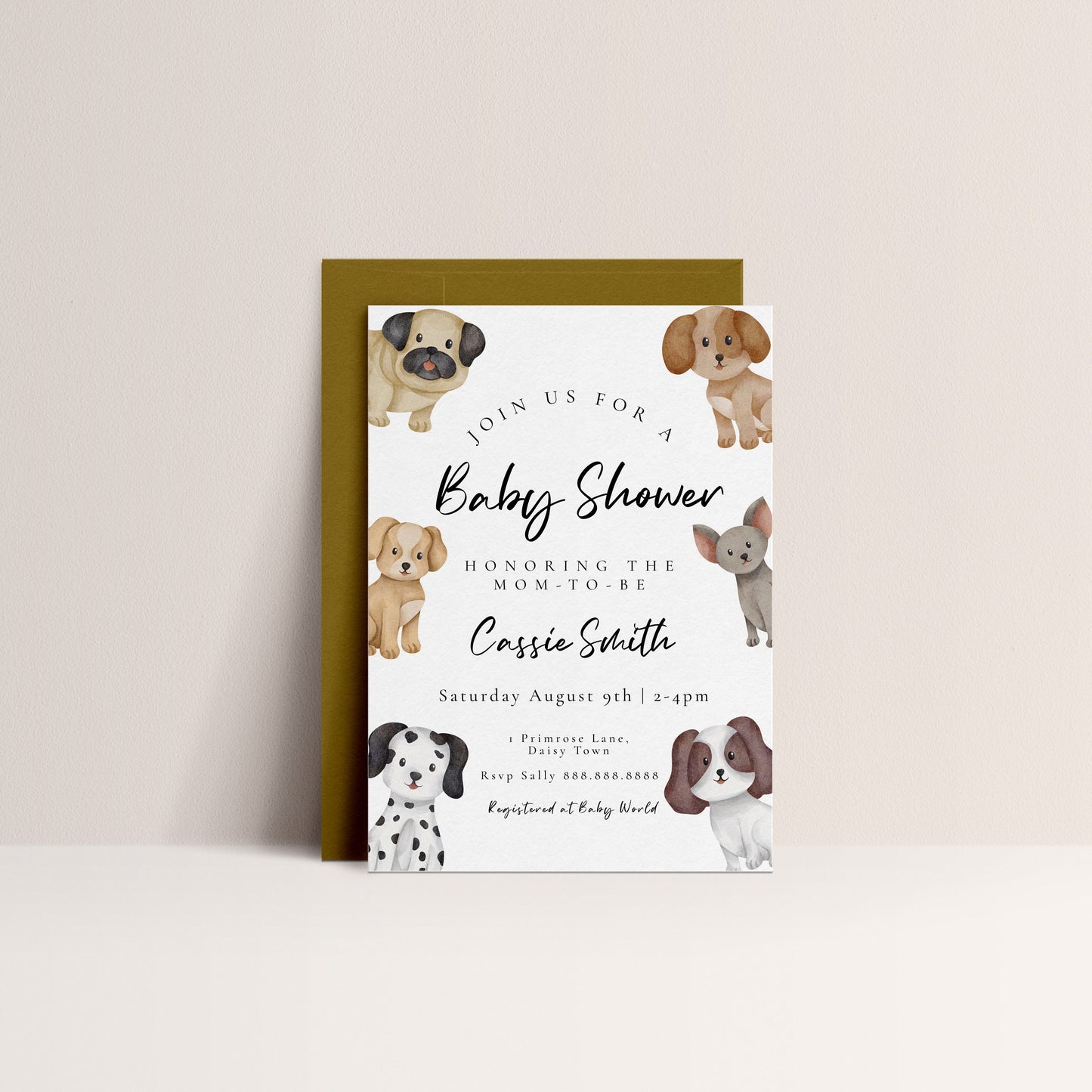 Puppy Theme Menu Template - Puppy Baby Shower Decor, Dog Theme Decor, Dog Theme Birthday, Puppy Birthday Decor, Editable Instant Download