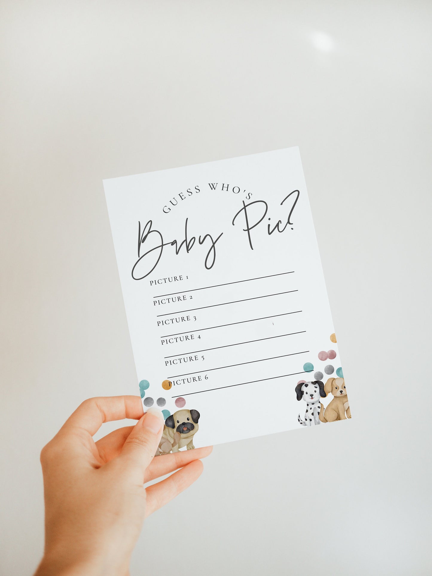 Puppy Baby Shower Games - Puppy Baby Shower Theme, Dog Theme Baby Shower Decor, Unisex Baby Shower Games - Printable Editable Download