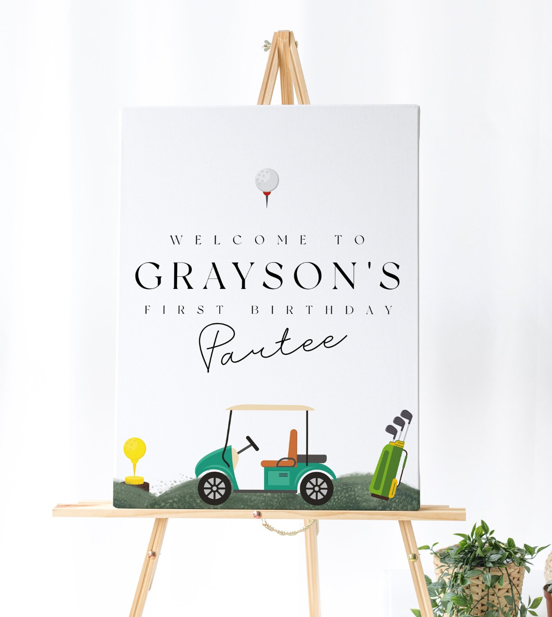 Golf Birthday Welcome Sign
