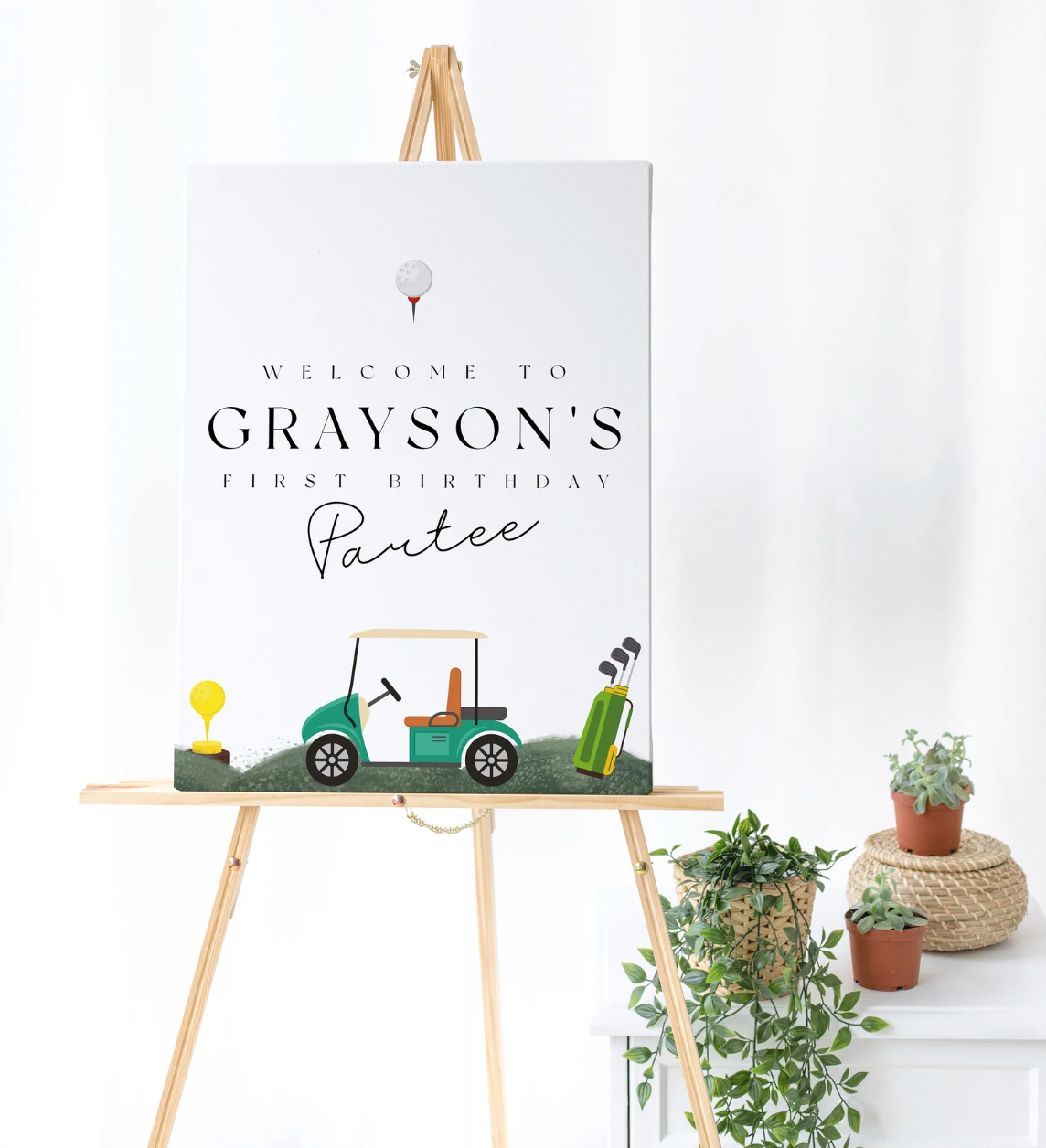 Golf Birthday Welcome Sign