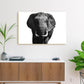 Elephant Wall Art - Elephant Canvas, Black and White Wall Art, Elephant Wall Decor, Elephant Print, Animal Wall Decor, Safari Animal Prints