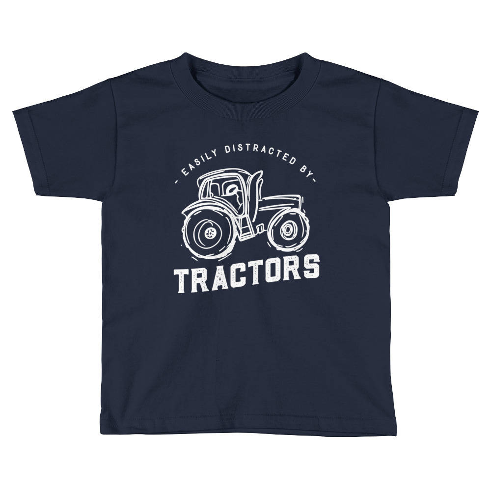 Easily Distracted By Tractors Kids Shirt - tractor shirt - tractor gift - truck shirt -farm shirt - boys tractor shirt - girls tractor shirt