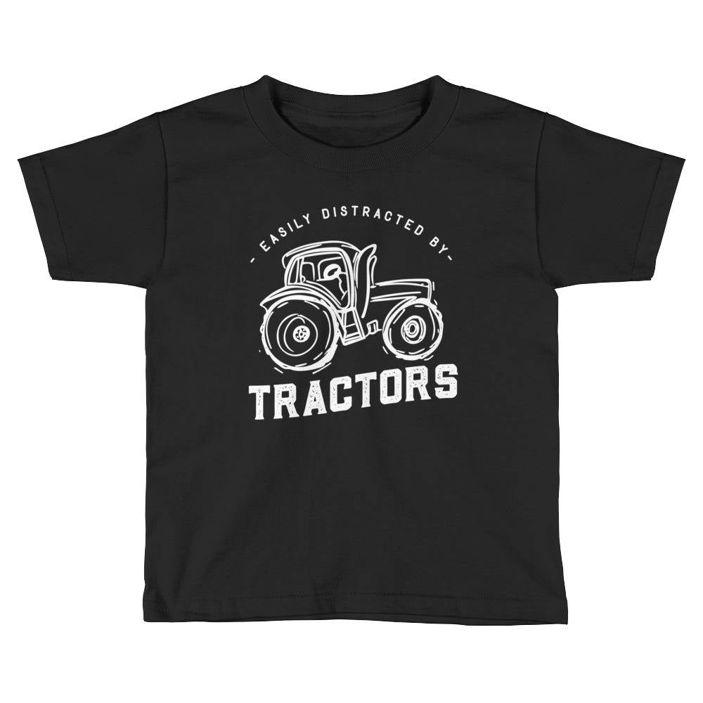 Easily Distracted By Tractors Kids Shirt - tractor shirt - tractor gift - truck shirt -farm shirt - boys tractor shirt - girls tractor shirt