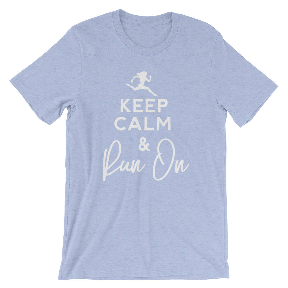 Keep Calm & Run On Unisex Shirt - Running shirt, Marathon shirt, Funny running shirt, Running gifts, Marathon shirts , Half marathon
