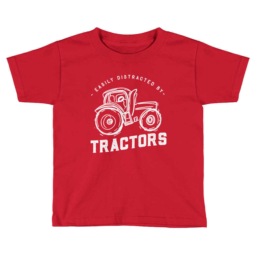 Easily Distracted By Tractors Kids Shirt - tractor shirt - tractor gift - truck shirt -farm shirt - boys tractor shirt - girls tractor shirt