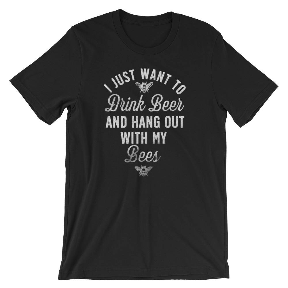 Hang Out With My Bees Unisex Shirt - Beekeeper shirt, Beekeeper gift, Honeybee, Bee lovers gifts, Beer shirt, Gift for beekeeper, Bee shirt