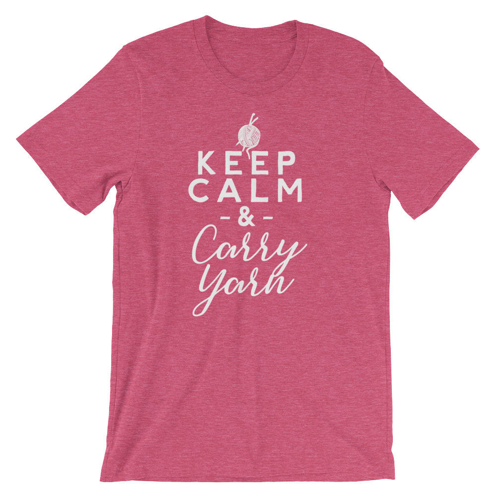 Keep Calm & Carry Yarn Unisex Shirt - | Knitting shirt, Knitting gift, Knitter shirt, Knitting gifts, gift for knitter, Crochet shirt