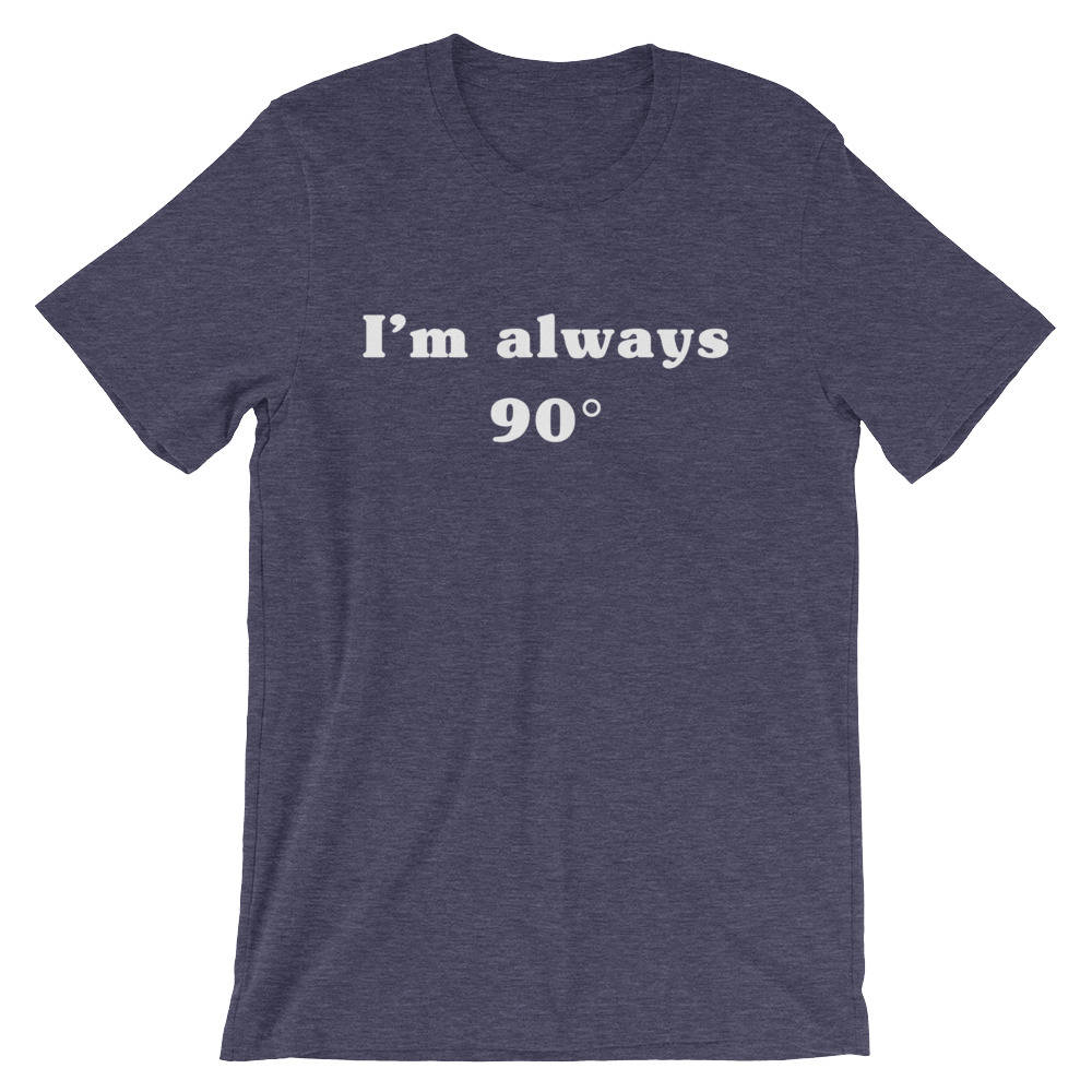 I'm Always 90 Degrees (I'm Always Right) Unisex Shirt - Math teacher shirt | Math teacher tee | Math teacher gift | Funny math shirt