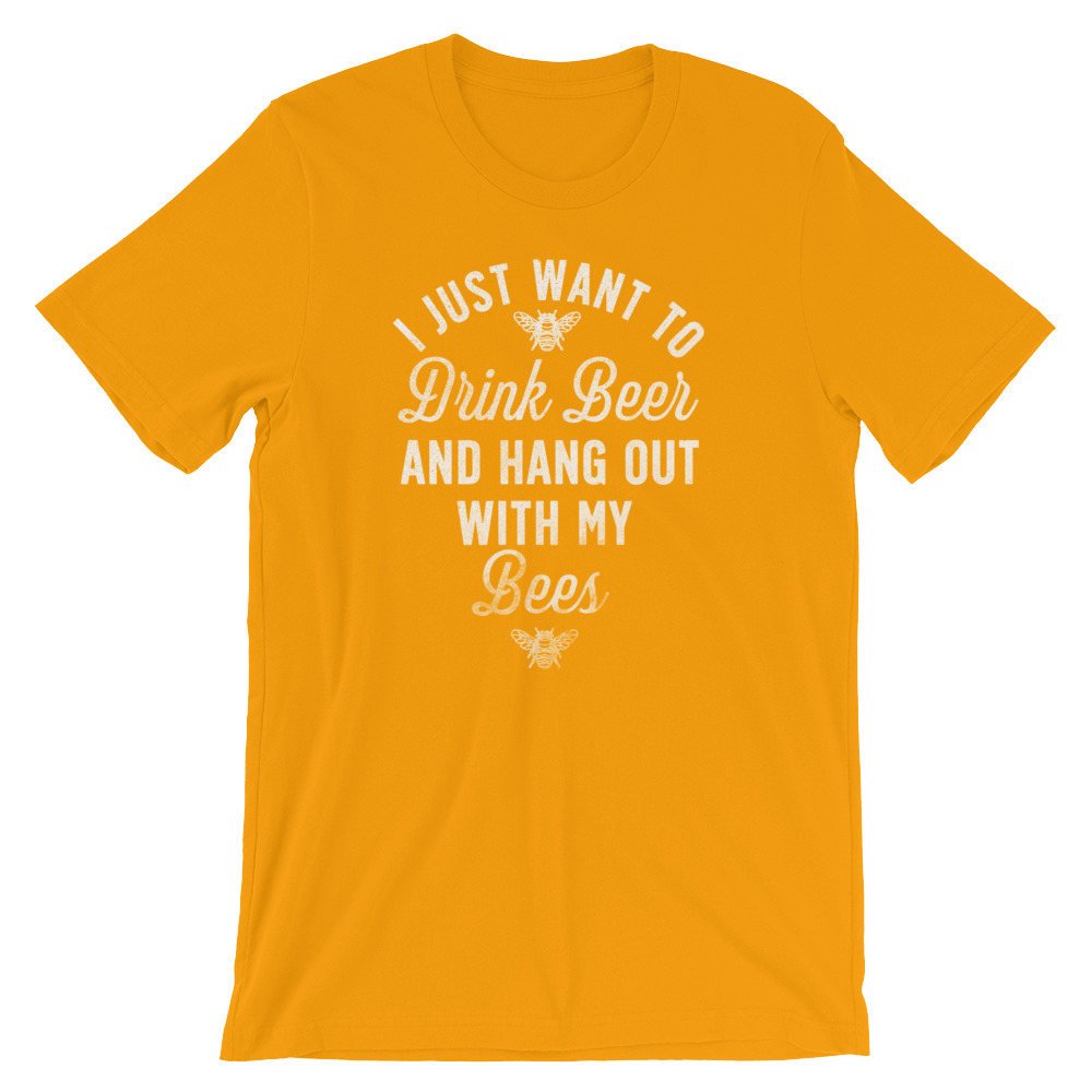 Hang Out With My Bees Unisex Shirt - Beekeeper shirt, Beekeeper gift, Honeybee, Bee lovers gifts, Beer shirt, Gift for beekeeper, Bee shirt