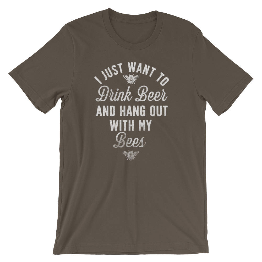 Hang Out With My Bees Unisex Shirt - Beekeeper shirt, Beekeeper gift, Honeybee, Bee lovers gifts, Beer shirt, Gift for beekeeper, Bee shirt