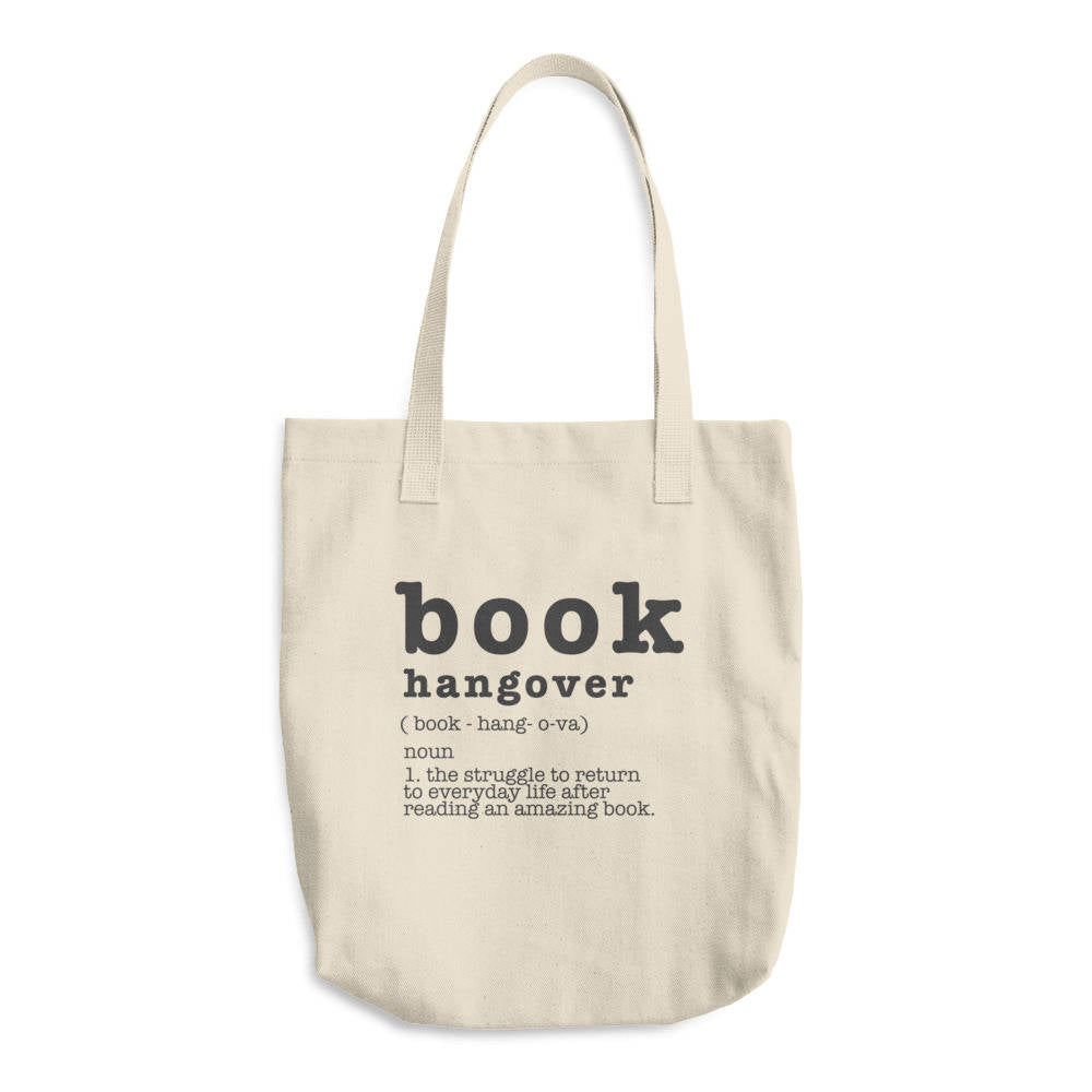 Book Hangover Cotton Tote Bag | Bookbag | Book lover bag | Book lover gift | Book tote | Librarian gift | Book lover tote | Literary bag