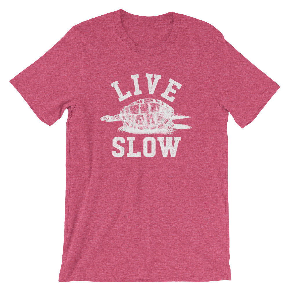 Live Slow Unisex Shirt - Turtle Shirt, Sea Turtle, Sea Turtle Gifts, Turtle Lover, Marine Biologist Gift, Nap Shirt, Lazy Shirt