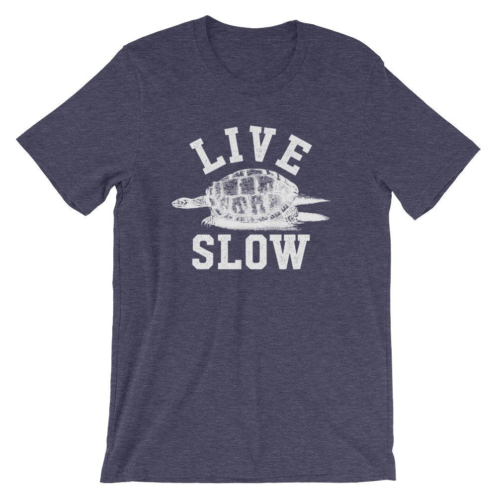 Live Slow Unisex Shirt - Turtle Shirt, Sea Turtle, Sea Turtle Gifts, Turtle Lover, Marine Biologist Gift, Nap Shirt, Lazy Shirt