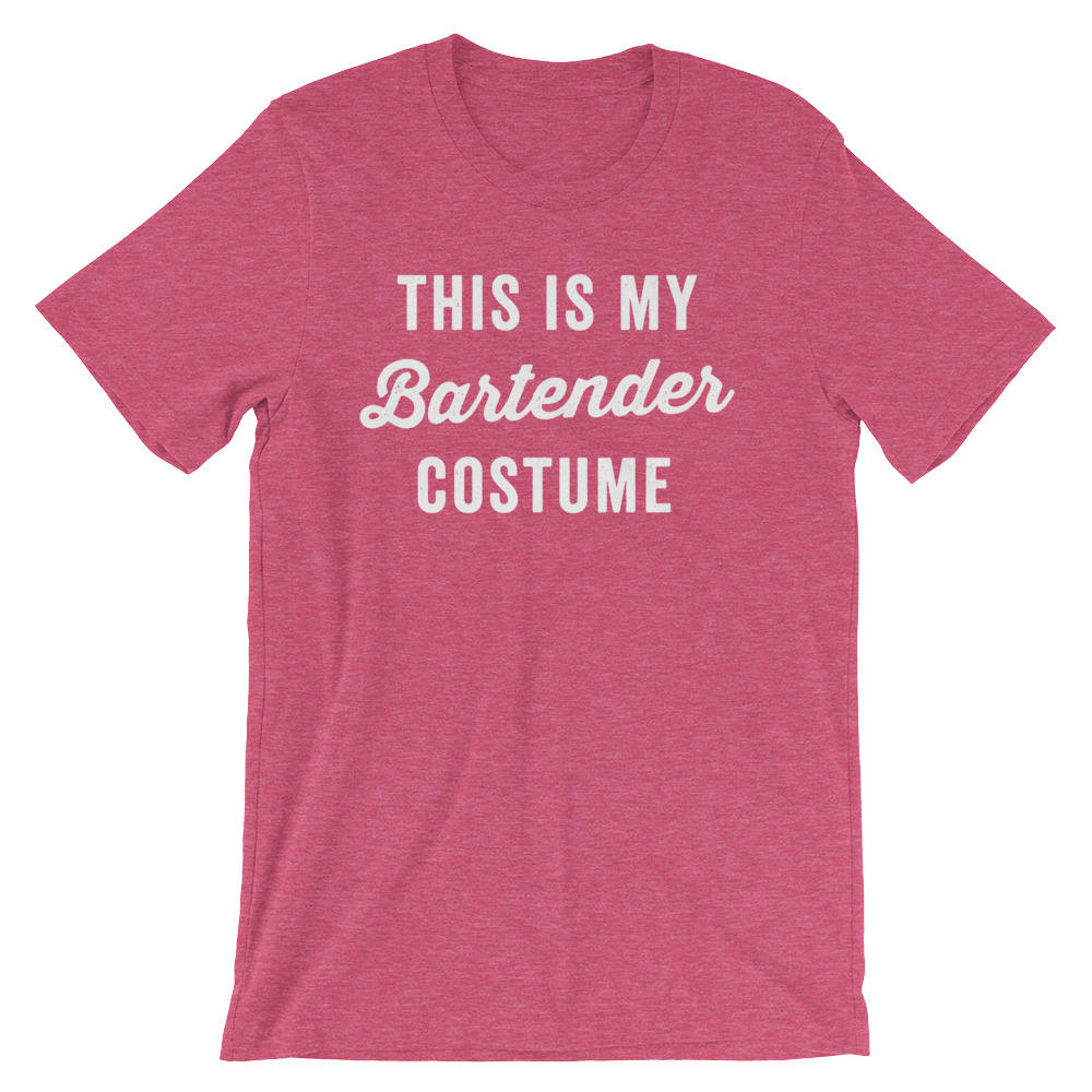 This Is My Bartender Costume Unisex Shirt - Bartender shirt | Bartender gift | Gift for bartender | Drinking shirt | Funny bartender tee