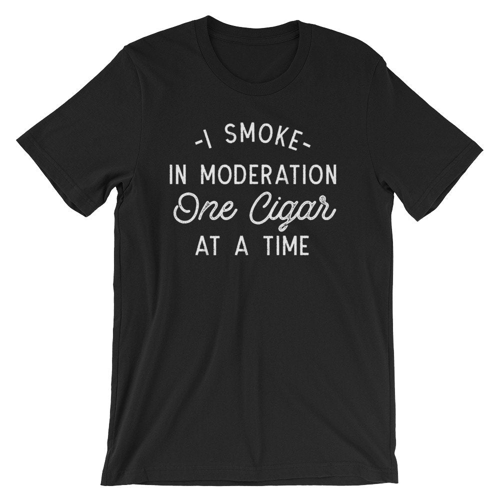 One Cigar At A Time Unisex Shirt - Cigar Shirt, Cigar Lover Gift, Unique Cigar Gifts, Dad Shirt, Husband Shirt, Whiskey Gift