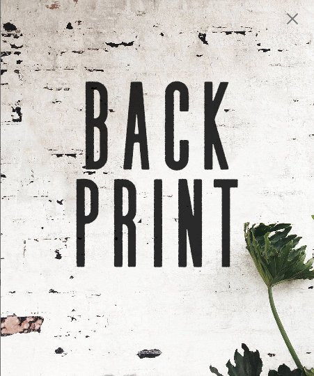 Custom Back Print/Expedited Shipping