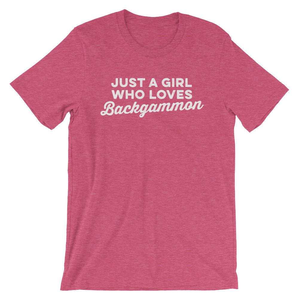 Just A Girl Who Loves Backgammon Unisex Shirt - Backgammon Gift, Board Game Shirt, Board Game Gift, Board Game Lover, Board Game Organizer