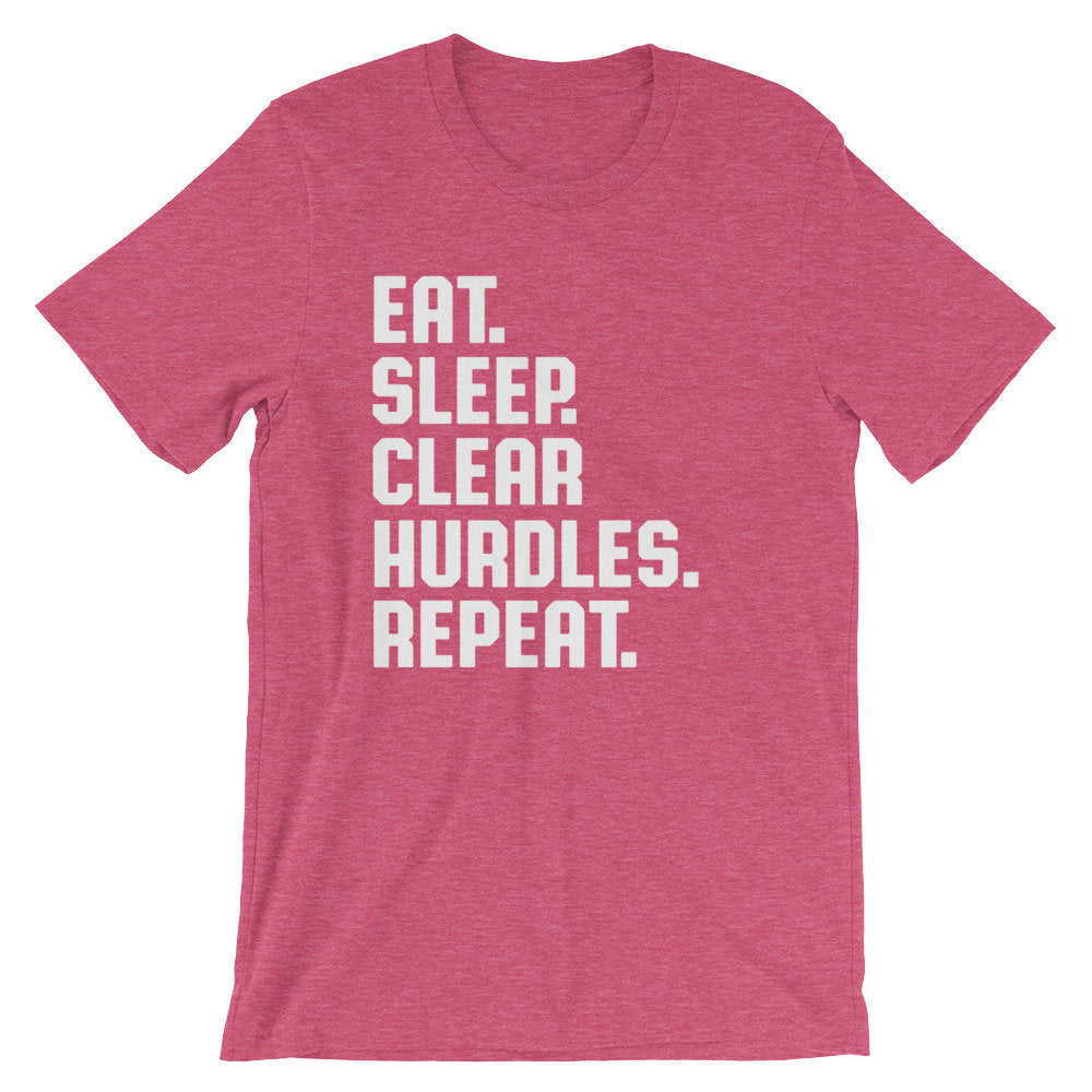 Eat Sleep Clear Hurdles Repeat Unisex Shirt - Hurdles Shirt, Hurdles Gift, Track Shirt, Track Gift, Track Mom Shirt, Track and Field
