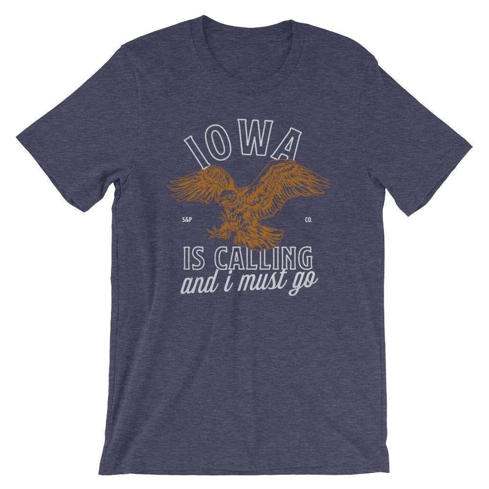 Iowa Is Calling And I Must Go Unisex Shirt - Iowa Shirt, Iowa Gift, State Shirt, Iowa Pride, Iowa State Shirt, Iowa Home Shirt