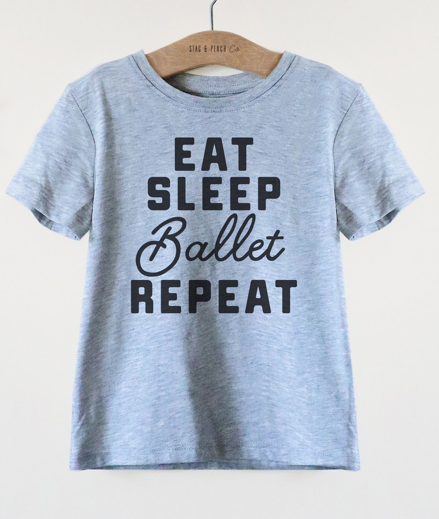 Eat Sleep Ballet Repeat Kids Shirt - Ballet Shirt, Kids Dance Shirt, Ballerina Shirt, Ballet Toddler Tee, Ballerina Birthday, Dancer Gift