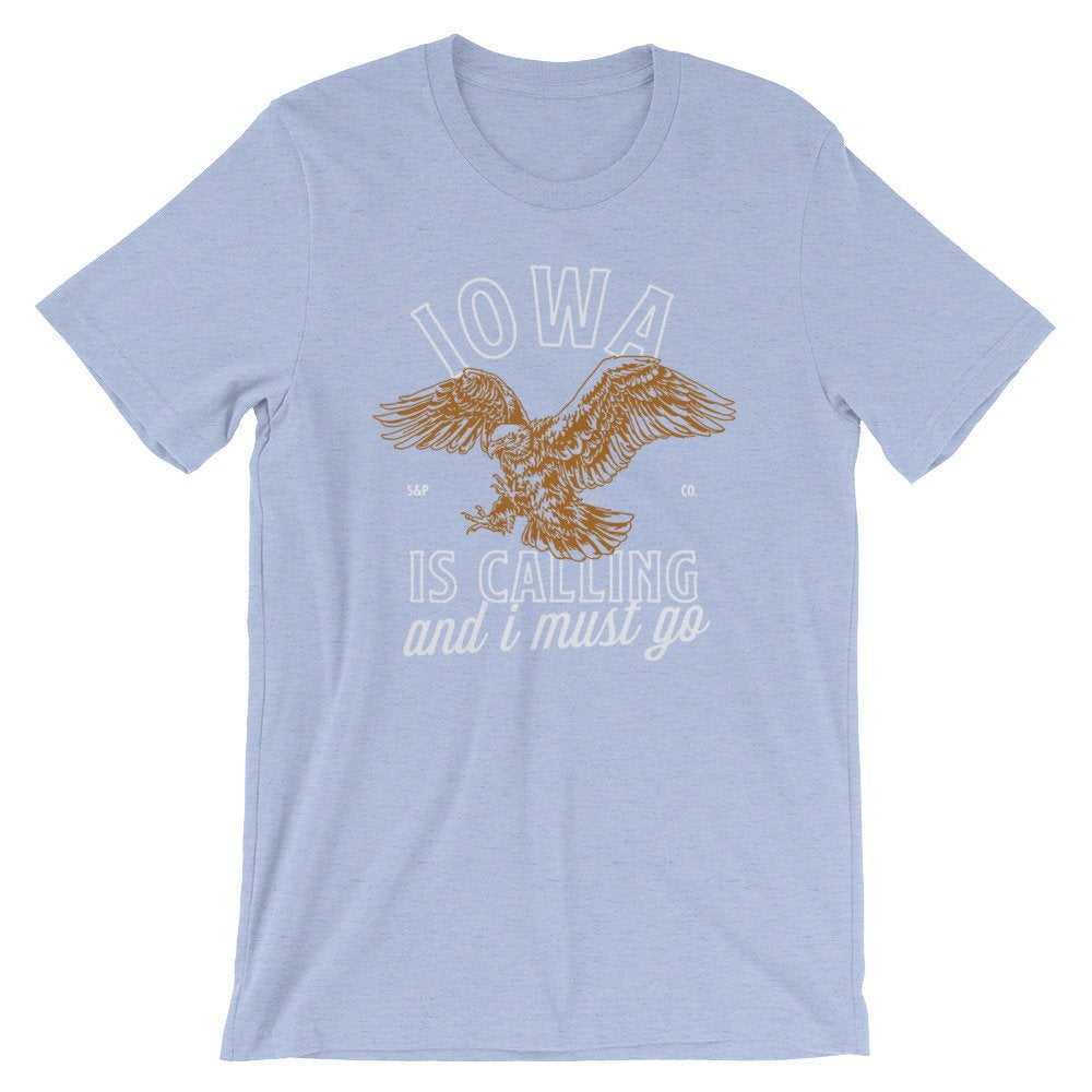 Iowa Is Calling And I Must Go Unisex Shirt - Iowa Shirt, Iowa Gift, State Shirt, Iowa Pride, Iowa State Shirt, Iowa Home Shirt