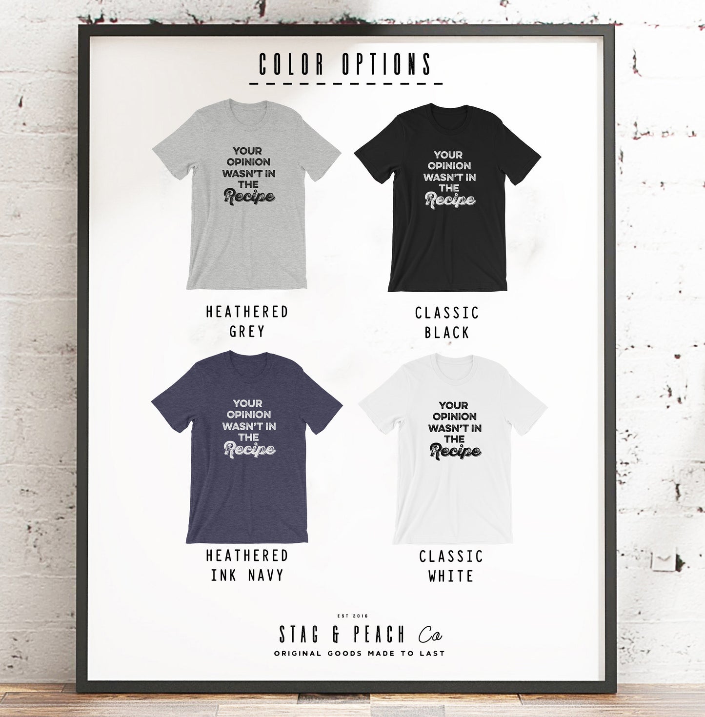 Your Opinion Wasn't In The Recipe Unisex Shirt - Chef Shirt, Foodie gift, Foodie gifts, Chef Shirts, Chef gift, Chef T-shirt, Cooking Shirt