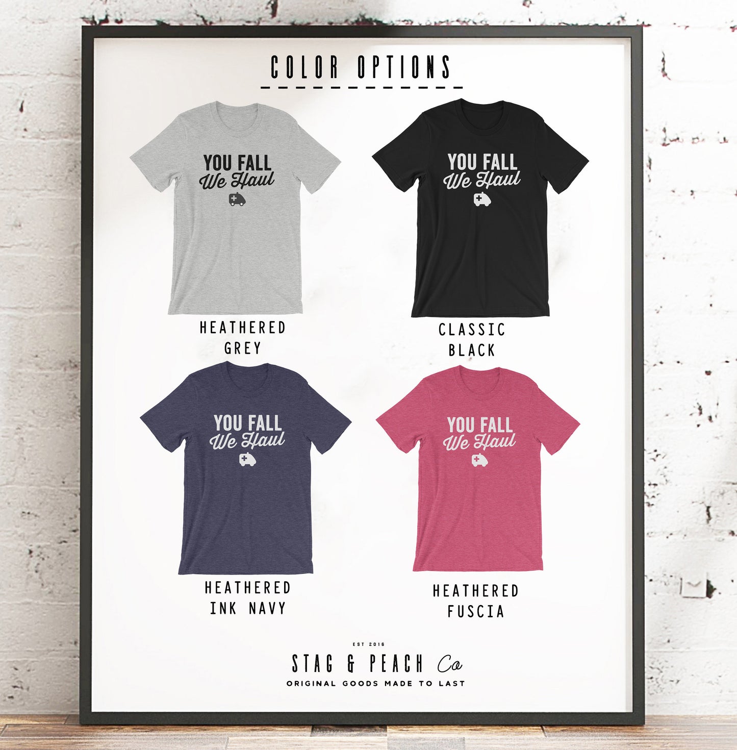 You Fall We Haul Unisex Shirt- Paramedic Shirt, Paramedic Gift, EMT Gifts, EMT Shirt, First Responder Gift, EMT Graduation, Paramedic School
