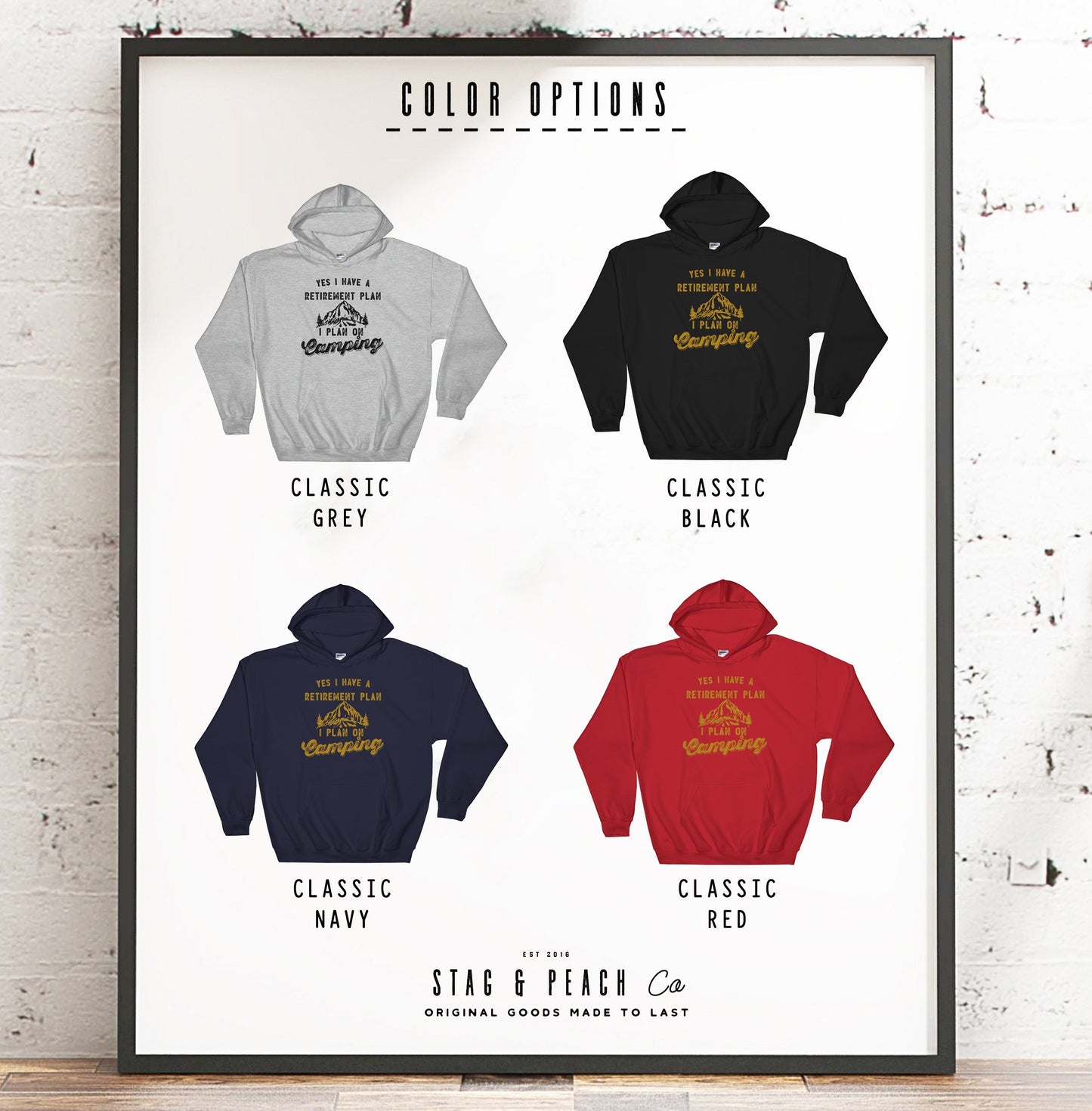 Yes I Have A Retirement Plan I Plan On Camping Hoodie - Camping Hoodie, Camping Gift, Hiking Shirt , Retirement Gift, Mountains Shirt