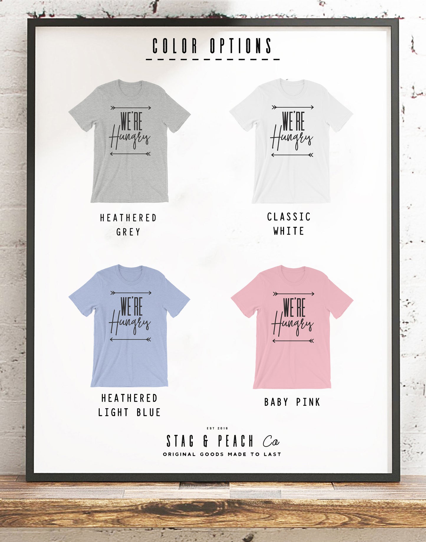We're Hungry T-Shirt - Pregnancy Announcement Shirt, Pregnancy Reveal Shirt, Gender Reveal Shirt, Baby Announcement, Gender Reveal Party