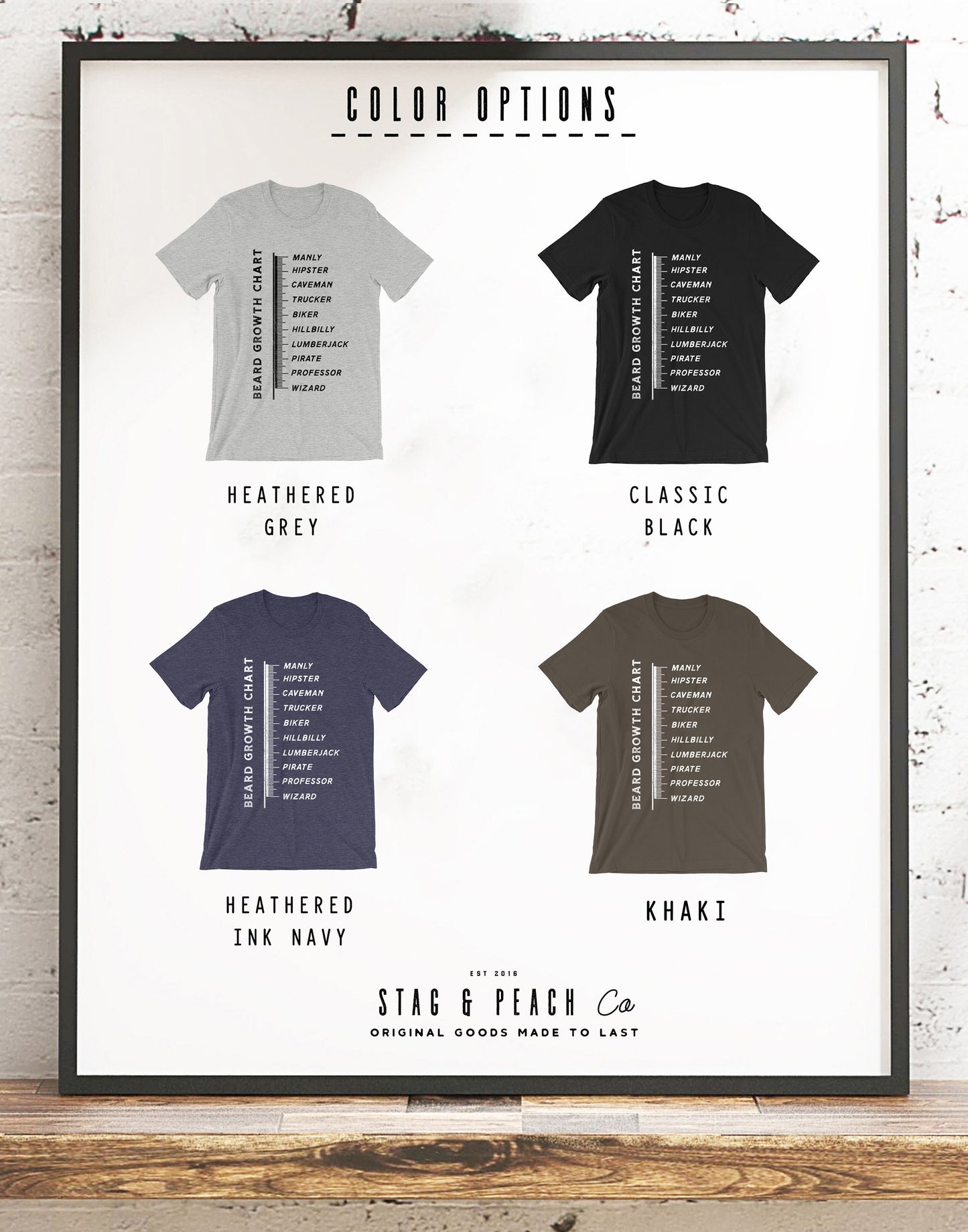 Beard Growth Chart Unisex Shirt