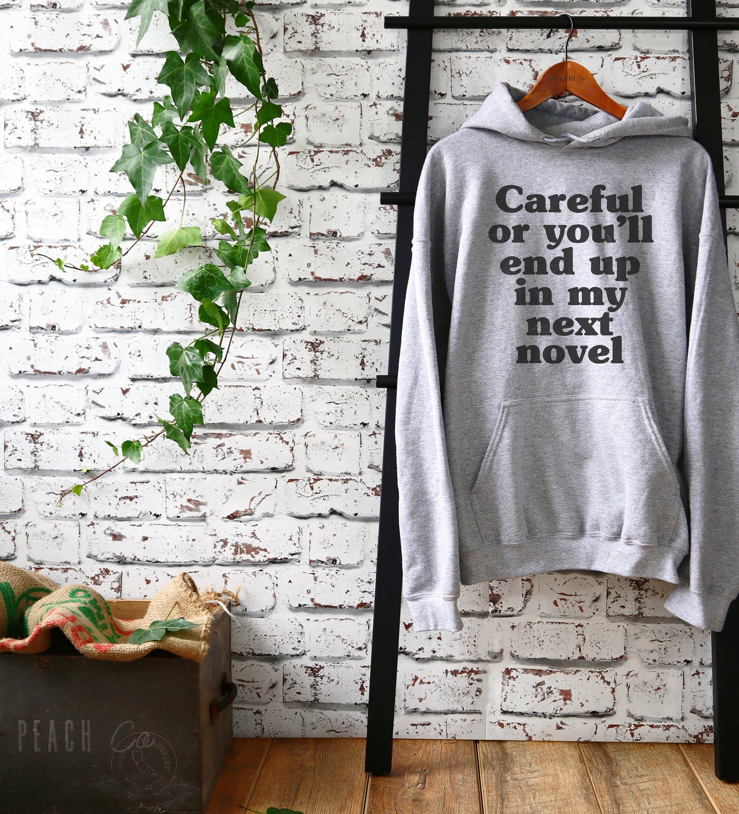 Careful Or You'll End Up In My Next Novel Hoodie - Author Hoodie, Writer Shirt, Author Gift, Writer Shirt, Writer Gift, Book Lover Shirt