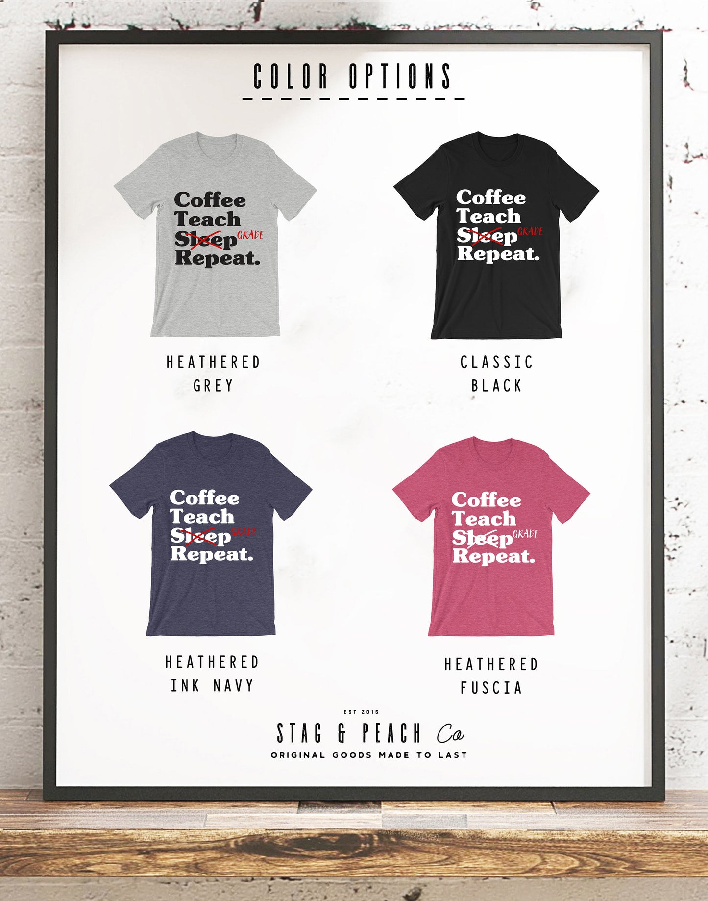 Coffee Teach Grade Repeat Unisex Shirt - Teacher life shirt, Teacher shirt, Teacher appreciation, Funny teacher shirt, Teacher gift