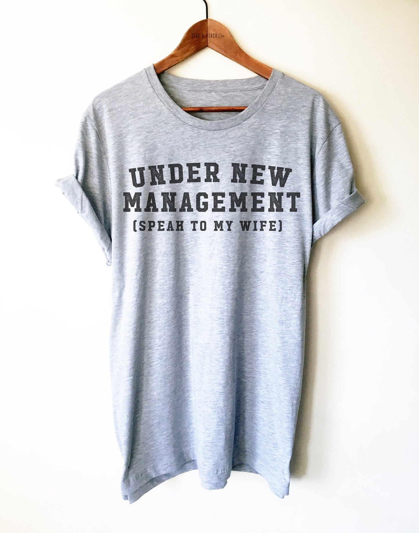New Husband Shirt - Under New Management, Funny Wedding Shirt, Newlyweds Gift, Honeymoon Shirt, Husband To Be Gift, Engagement Party