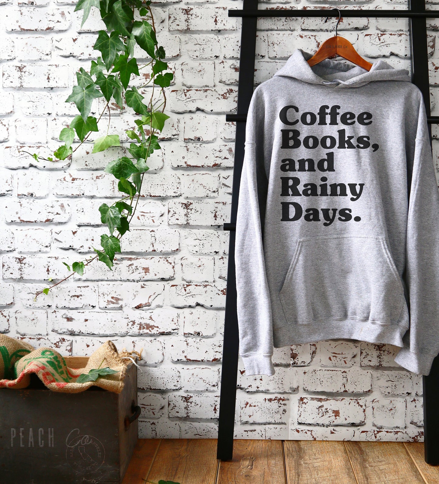 Coffee Books And Rainy Days Unisex Hoodie - Coffee Lover Shirt, Rain Lover Shirt, Caffeine Shirt, Birthday Gift For Book Lover, Mom Gift
