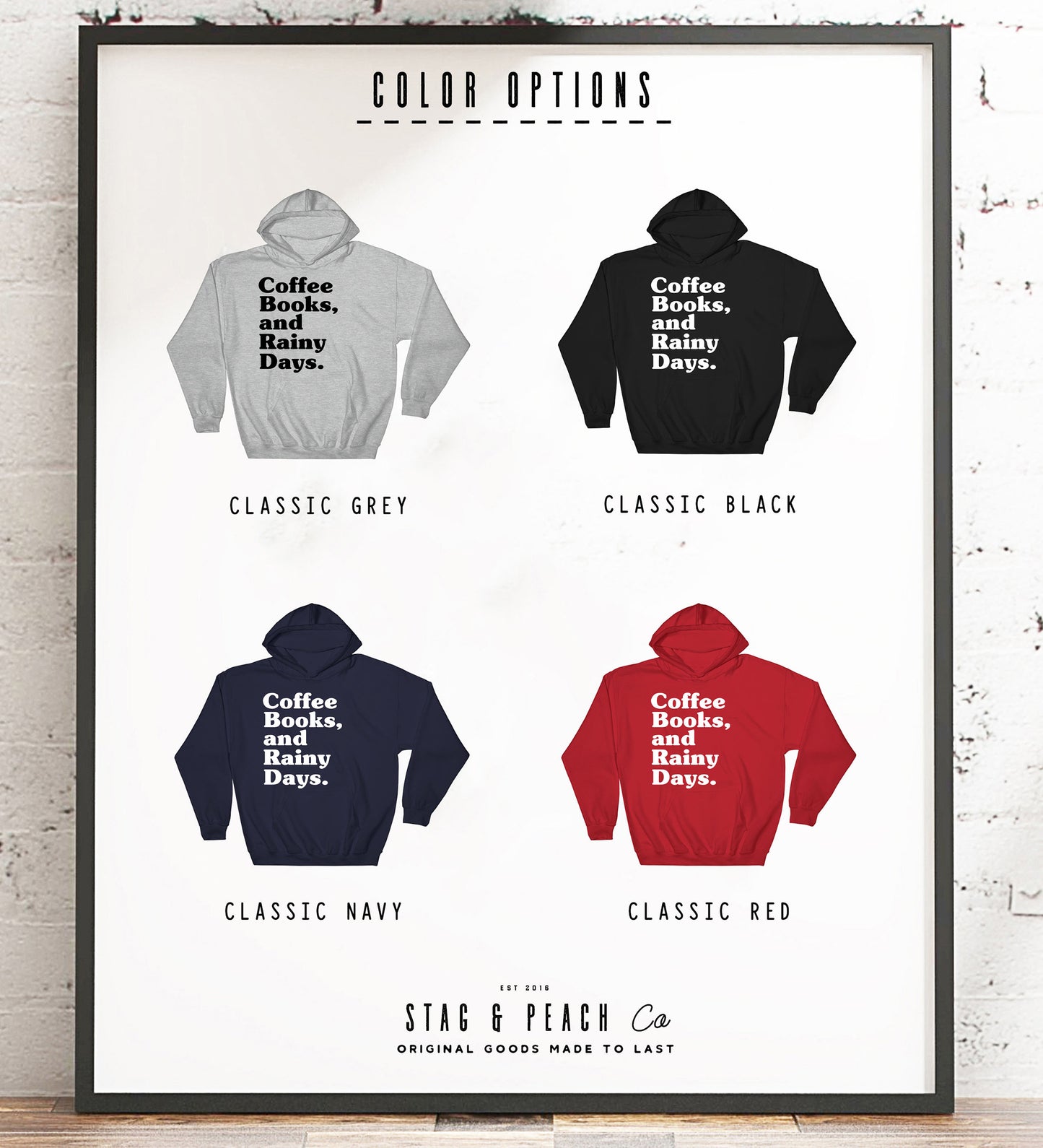 Coffee Books And Rainy Days Unisex Hoodie - Coffee Lover Shirt, Rain Lover Shirt, Caffeine Shirt, Birthday Gift For Book Lover, Mom Gift