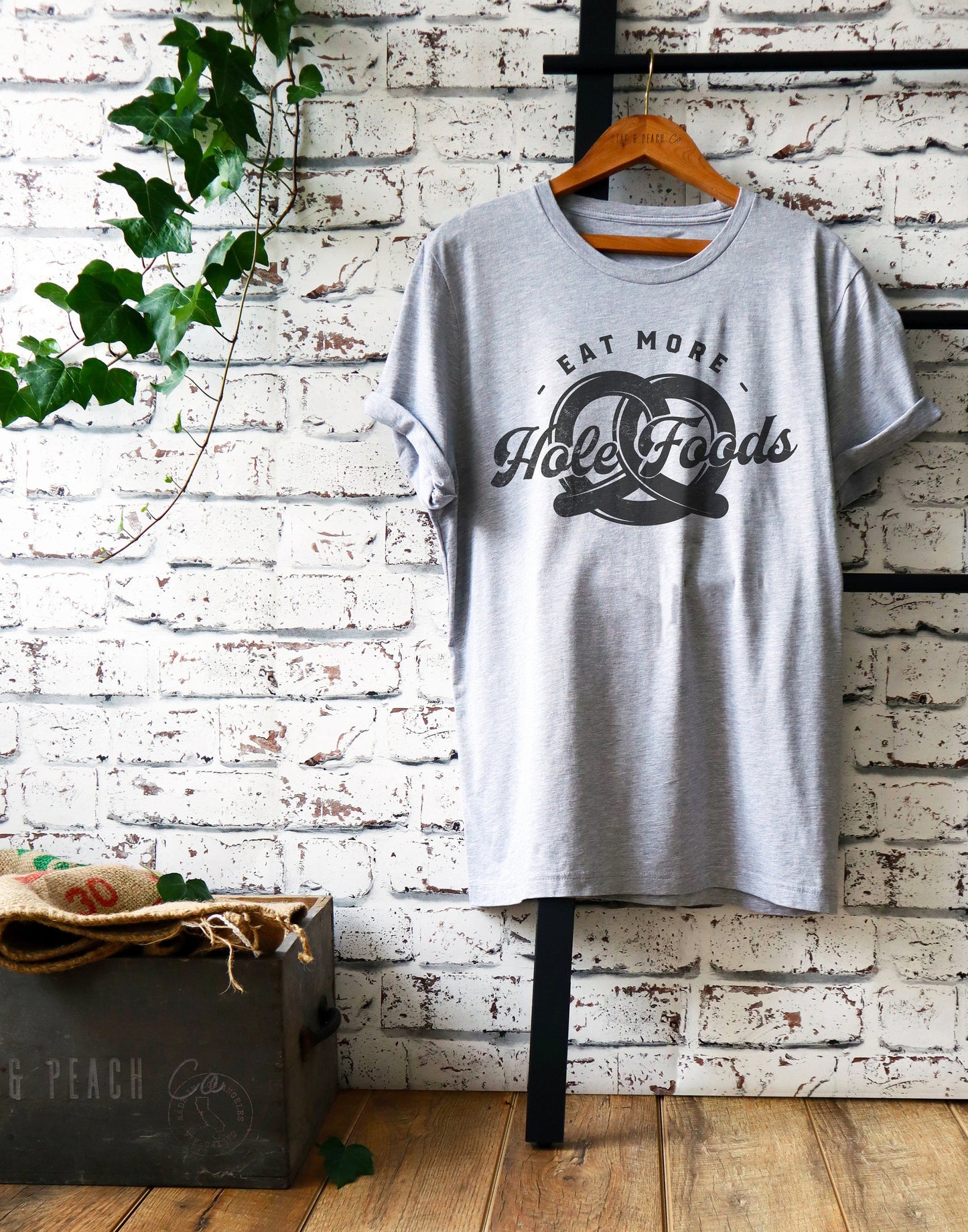Eat More Hole Foods Unisex Shirt - Pretzel Shirt, Funny Food Shirt, Bakers T-Shirt, Whole Foods Tee, Freeport Shirt, Philadelphia Shirt