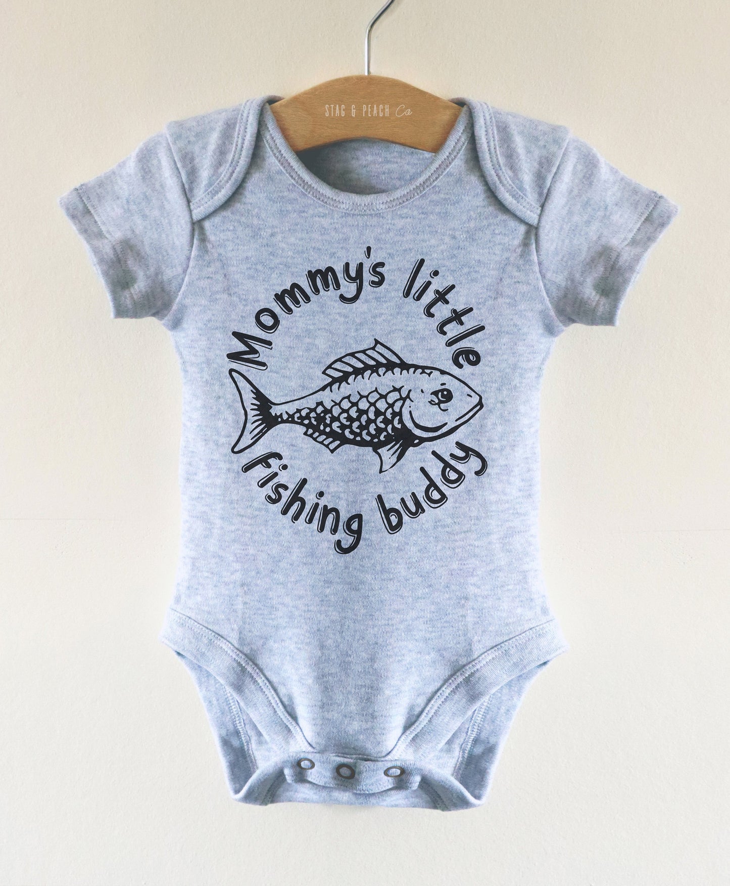Mommy’s Little Fishing Buddy Baby Bodysuit