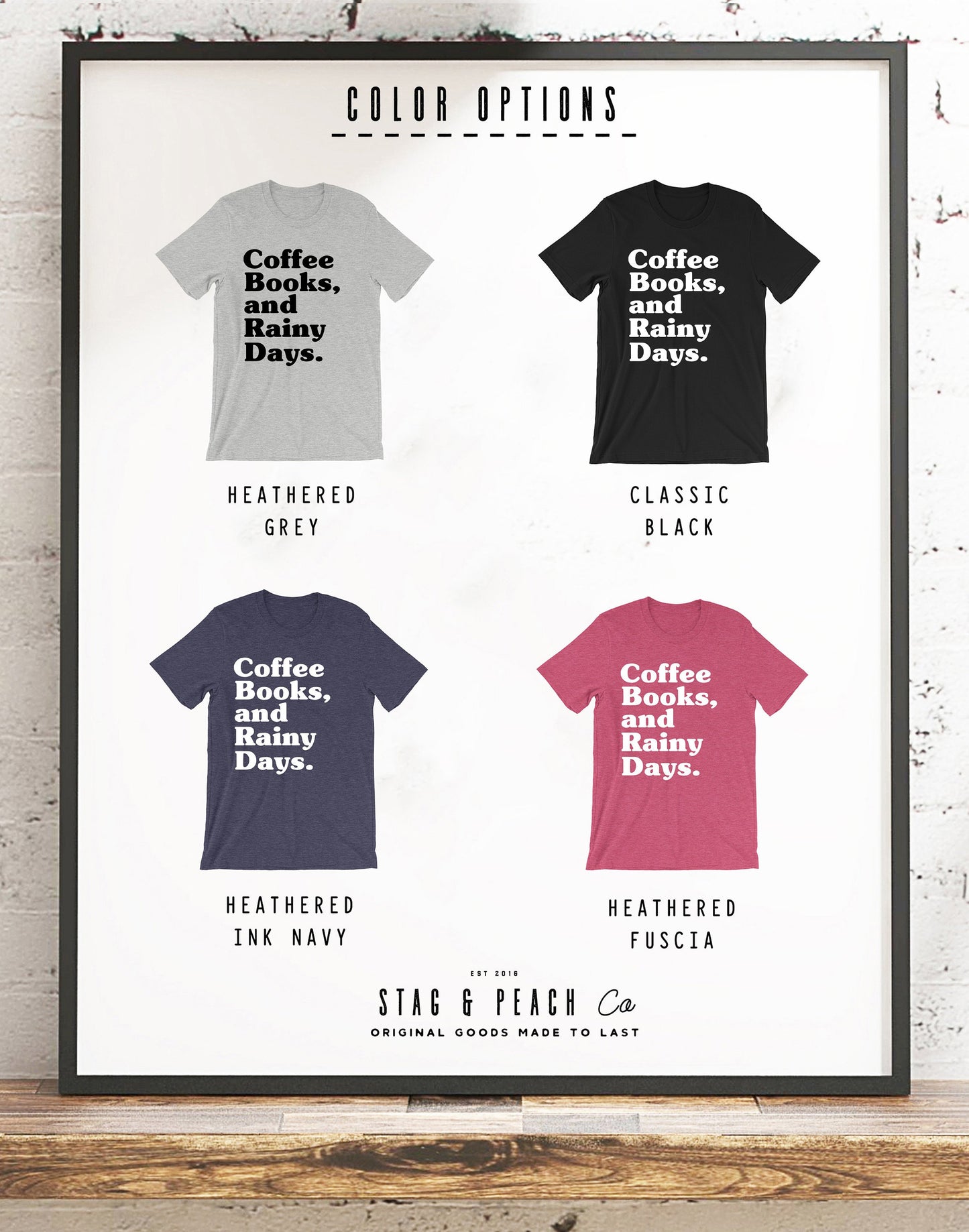 Coffee Books And Rainy Days Unisex Shirt - Coffee Lovers Gift, Reading Shirt, Book Blogging Shirt, Poet Gift, College Student Gift, Cozy Tee