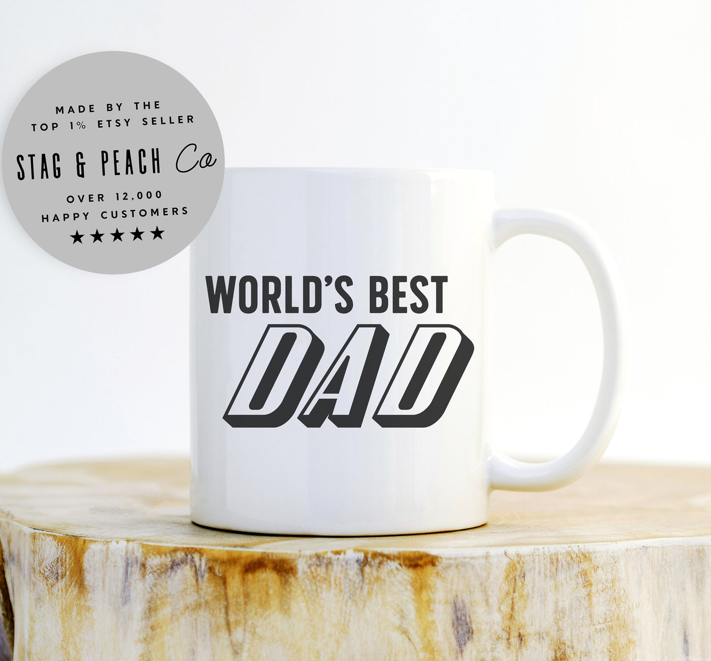 World's Best Dad Mug - Dad Mug, Fathers Day Gift, Ceramic Mug For Dad, Daddy Mug, Father Mug, Best Dad Coffee Mug, Pregnancy Reveal Husband