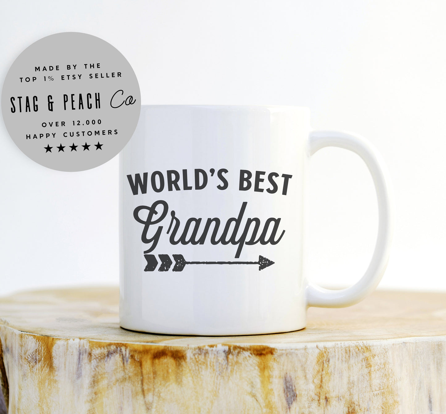 World's Best Grandpa Mug - Grandpa Coffee Mug, Grandad Mug, Pregnancy Announcement Gift For Dad, New Grandparent Gift, Gift From Grandchild
