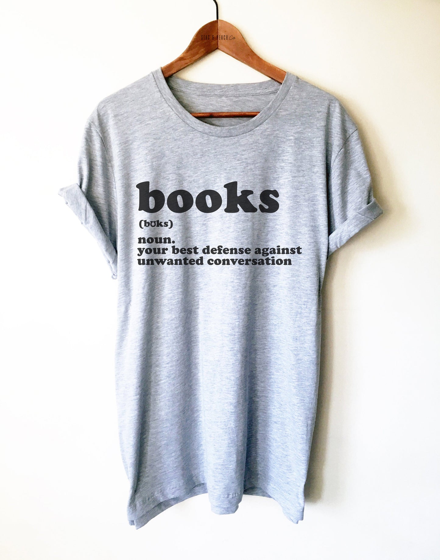 Books Your Best Defense Against Unwanted Conversation Unisex Shirt - Gifts For Readers, Bookworm Shirt, Introvert Gift, Teacher Appreciation