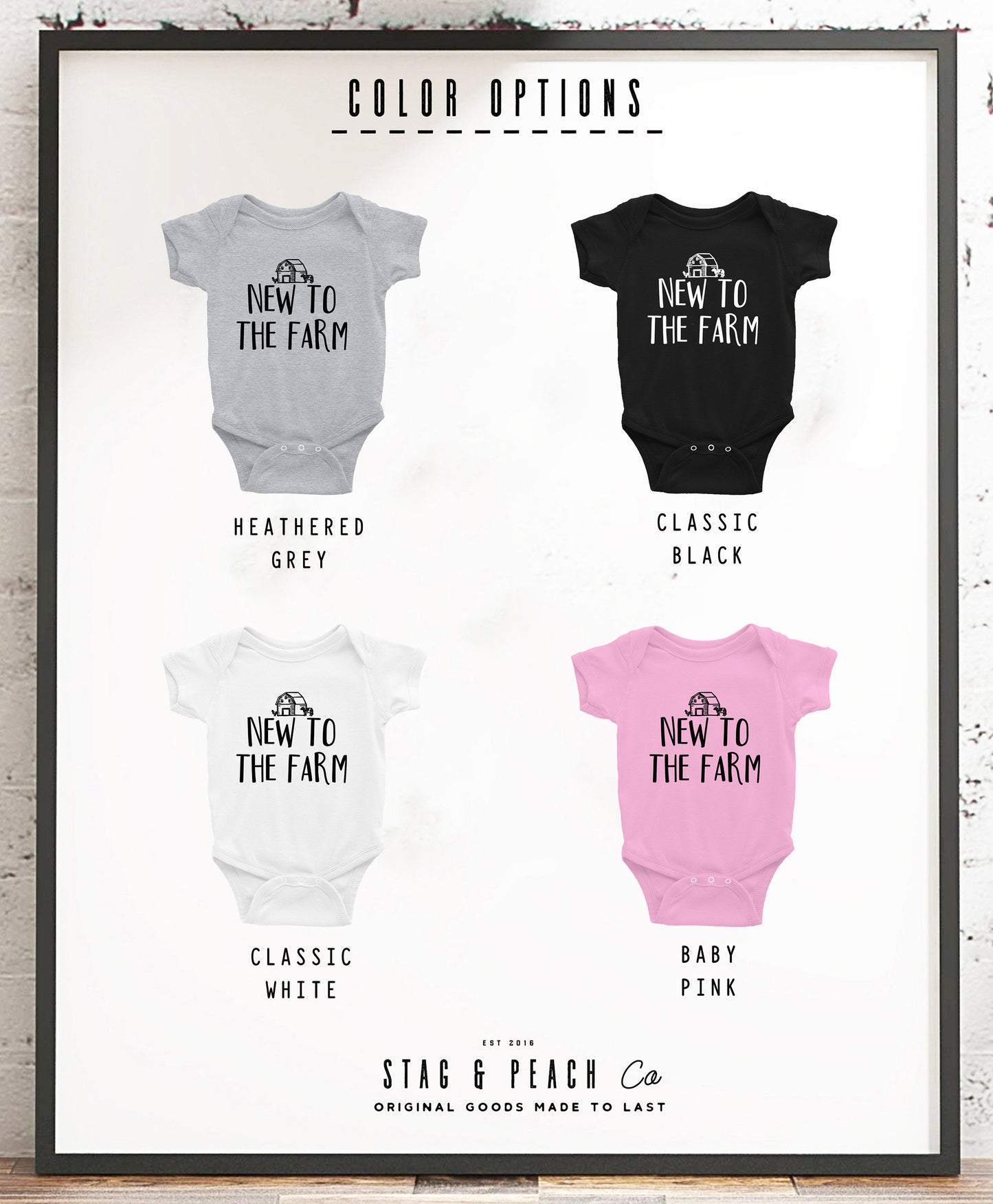 New To The Farm Baby Bodysuit