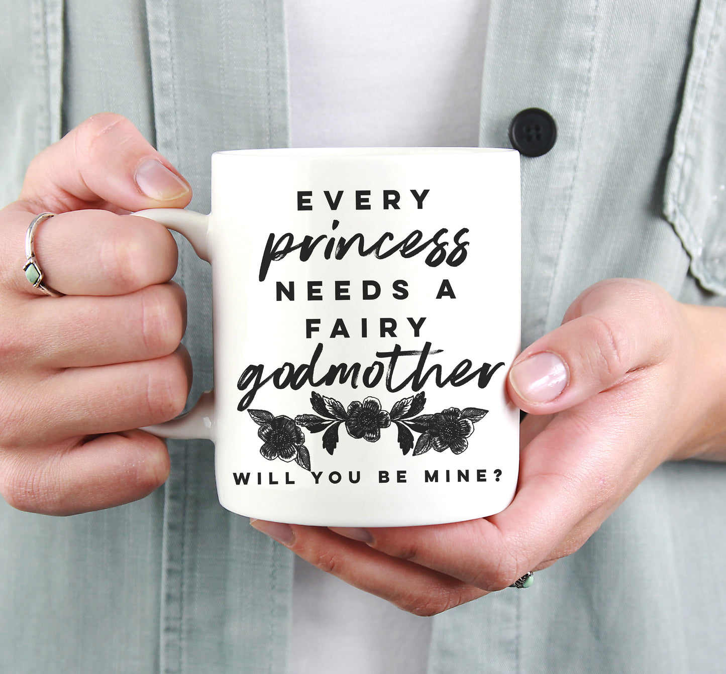 Godmother Mug - Every Princess Needs A Fairy Godmother, Will You Be My Godmother?, Godmother Gift, Godmother Proposal, Gift From Goddaughter
