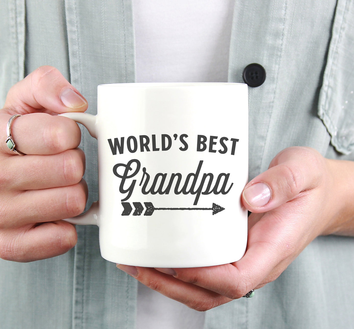 World's Best Grandpa Mug - Grandpa Coffee Mug, Grandad Mug, Pregnancy Announcement Gift For Dad, New Grandparent Gift, Gift From Grandchild