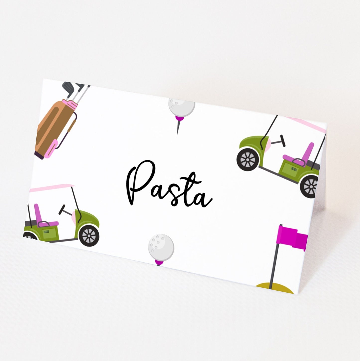 Golf Food Labels - Golf Food Tent Girls, Golf Birthday Party Decor, Golfing Birthday, Golf Theme Girls, One, Golf Editable Instant Download
