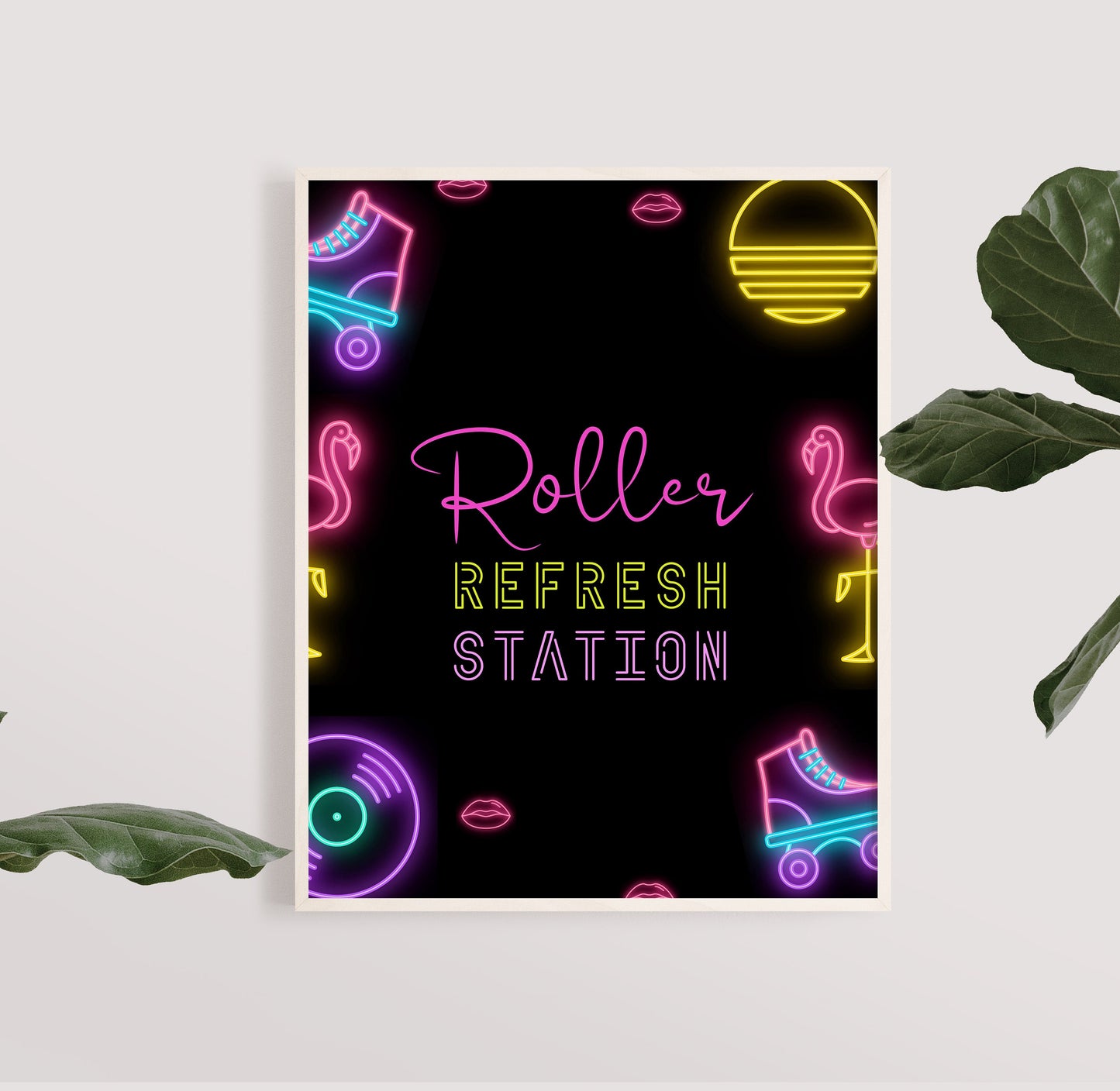 Editable Roller Skate Birthday Party Decor - Roller Skating Party, Rollerskate Party Decor, Roller skate Party Printable, Instant Download