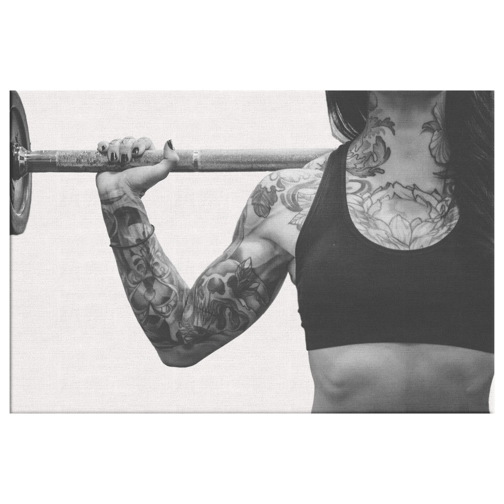 Weightlifter Black And White Canvas – Bodybuilder Wall Art