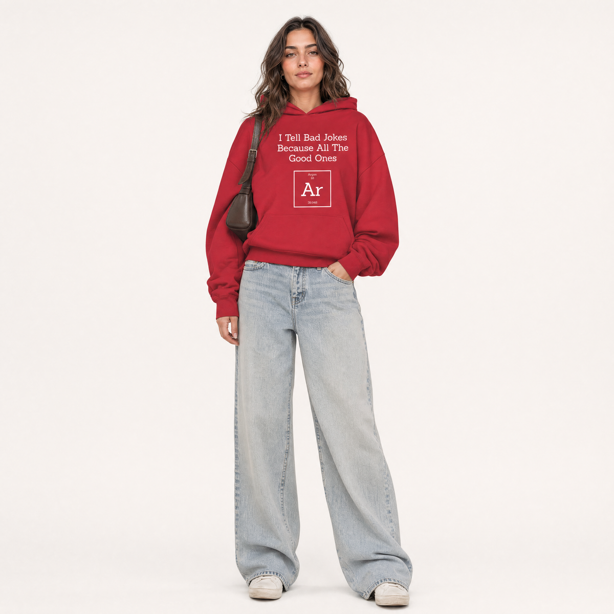 I Tell Bad Jokes Because All The Good Ones Argon Hoodie - Periodic Table Shirt, Chemistry Gift, Science Clothes, Pro Science, Science