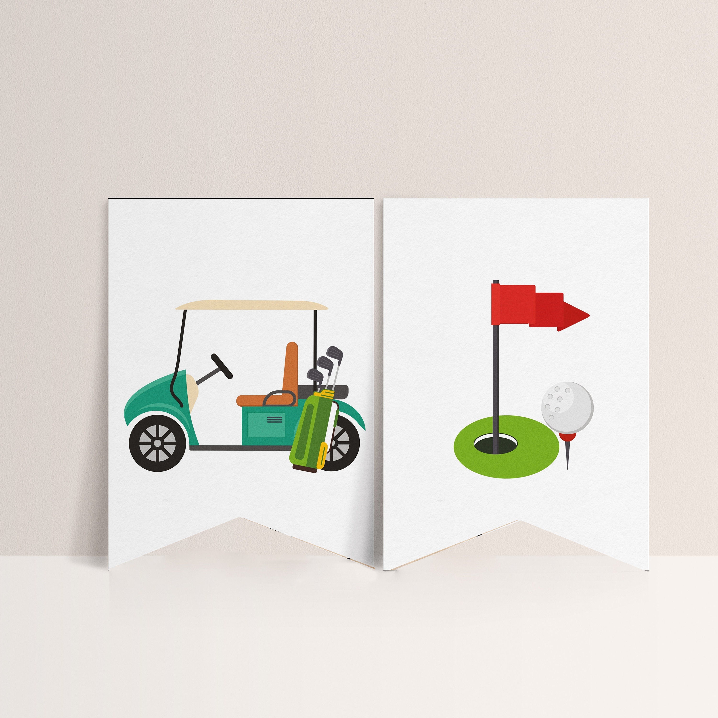 Golf Birthday Banner - Golf Party Decorations, Golf Party Sign, Golf First Birthday Sign, Golf Theme Flag Any Age, Editable Instant Download