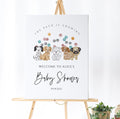 Puppy Baby Shower Welcome Sign-Baby Shower Puppies, Puppy Baby Shower Decor, Dog Theme Welcome, Gender Neutral Editable Instant Download